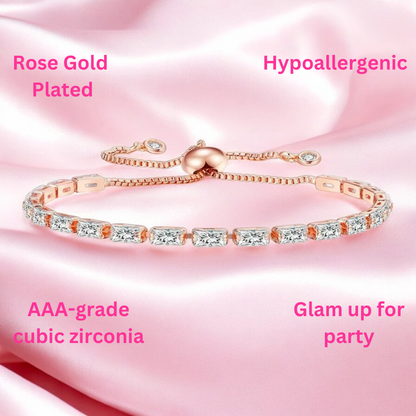 Glow up AD Tennis Bracelet