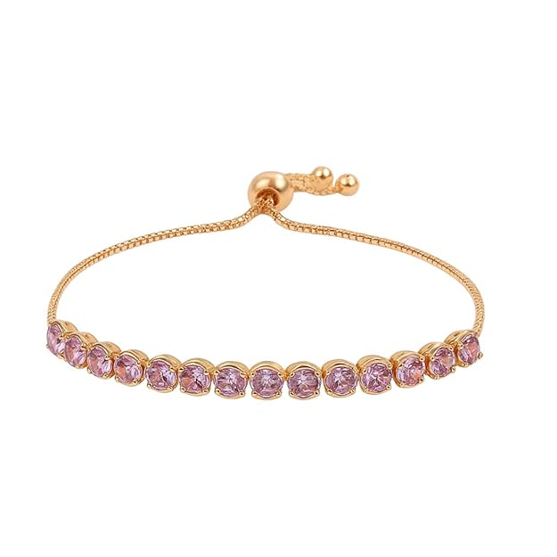 Trendy Tennis Adjustable Bracelet With American Diamond For Women & Girls | Anti- Tarnish | Anti- Allergy |Daily Wear (Ocean Blue)
