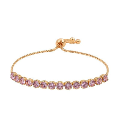 Trendy Tennis Adjustable Bracelet With American Diamond For Women & Girls | Anti- Tarnish | Anti- Allergy |Daily Wear (Ocean Blue)