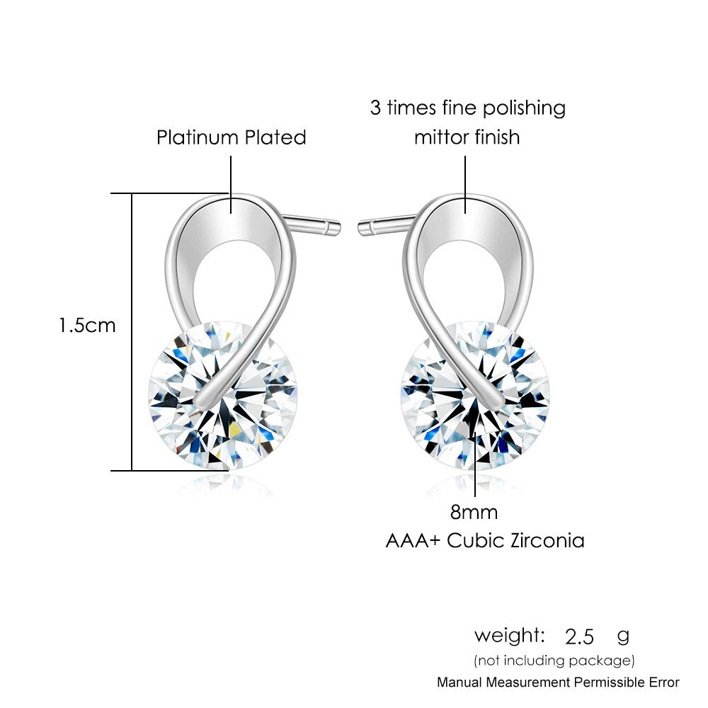 Minimal Sparkle Loop Stud Earrings