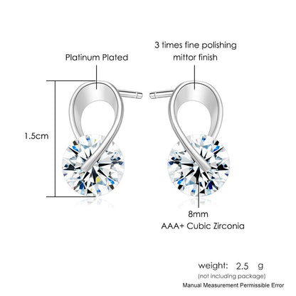 Minimal Sparkle Loop Stud Earrings
