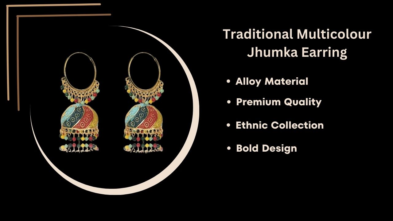 The Bloom Set| Value Set| Oxidised Jhumka Earrings| Ethnic Jhumki Collection for Women and Girls