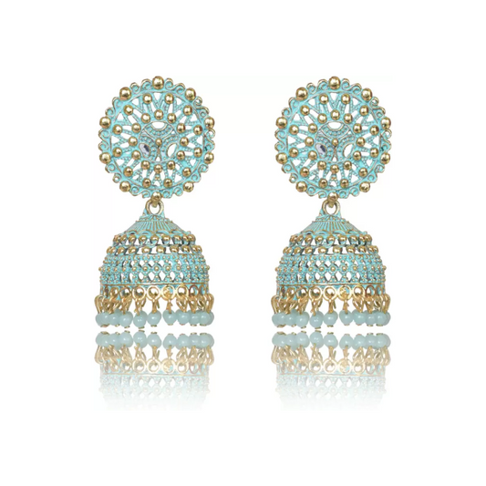 Ethnic Oxidised Jhumka Earring, Long Hangings Traditional Alloy Jhumki Earrings for Women & Girls