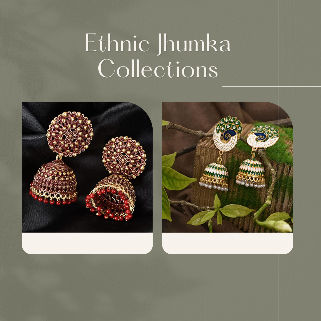 The Bloom Set| Value Set| Oxidised Jhumka Earrings| Ethnic Jhumki Collection for Women and Girls