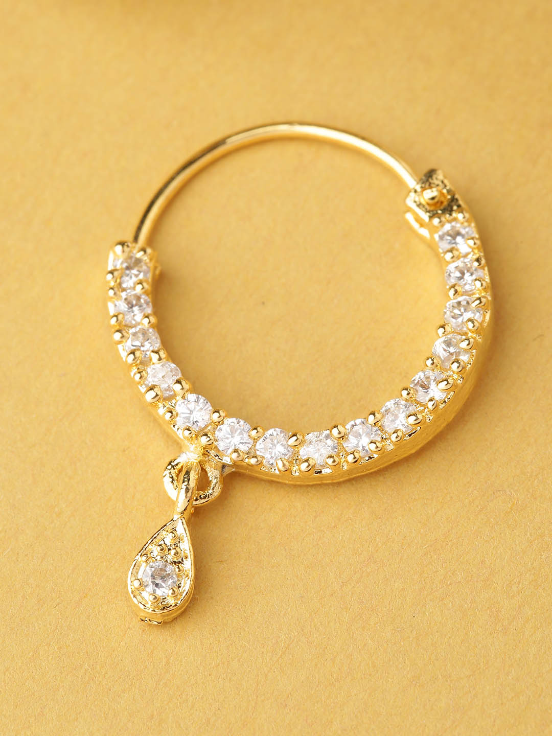 Stylish Gold Plated American Diamond Nose pin For Women And Girls