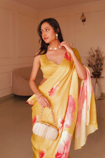 Naaz Embroidered Capsule Clutch - Gold