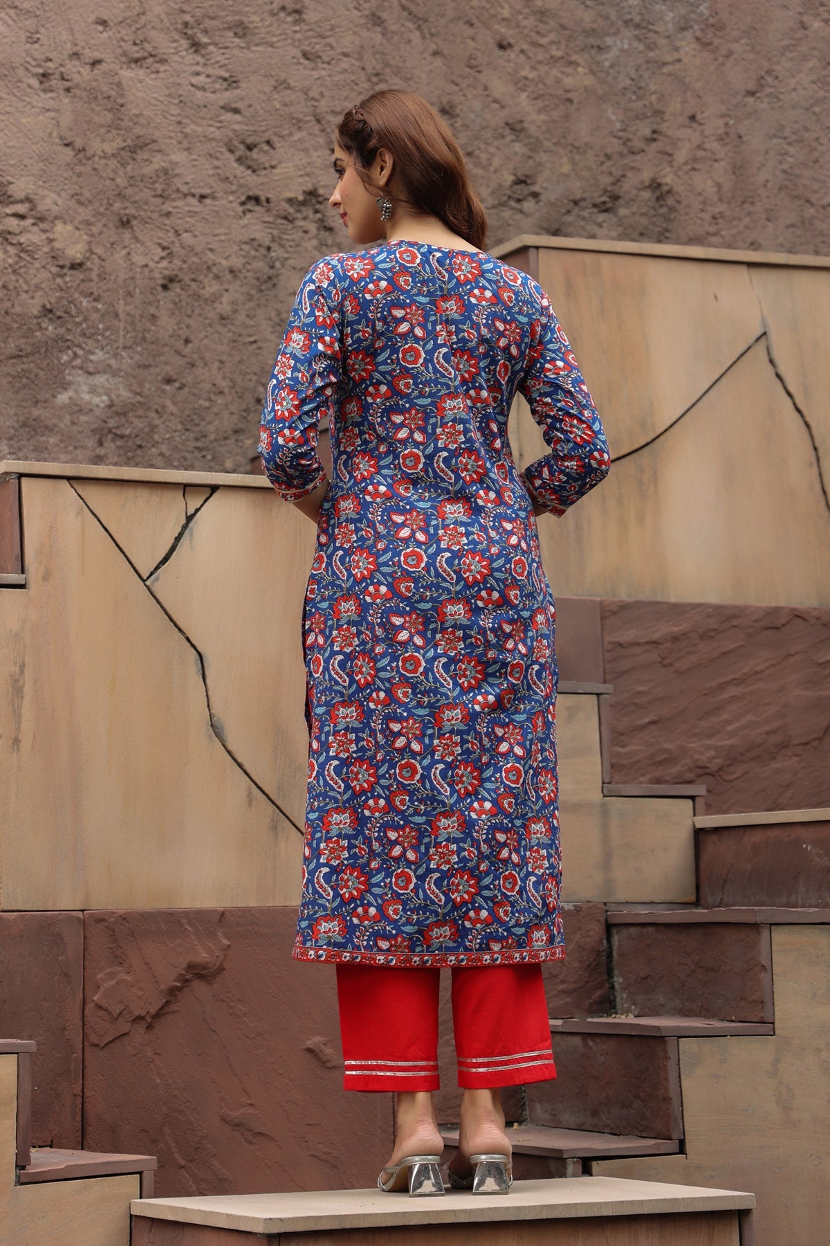 Notch Neck Printed Kurta