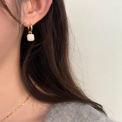 Soft White Hoop Earrings JLT11688