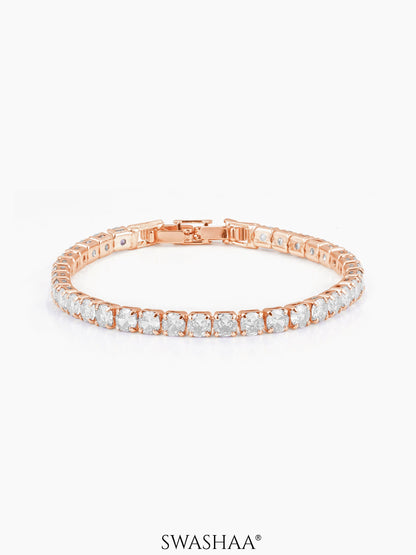 Orion Diamond Charms White Rosegold Plated Loose Bracelet