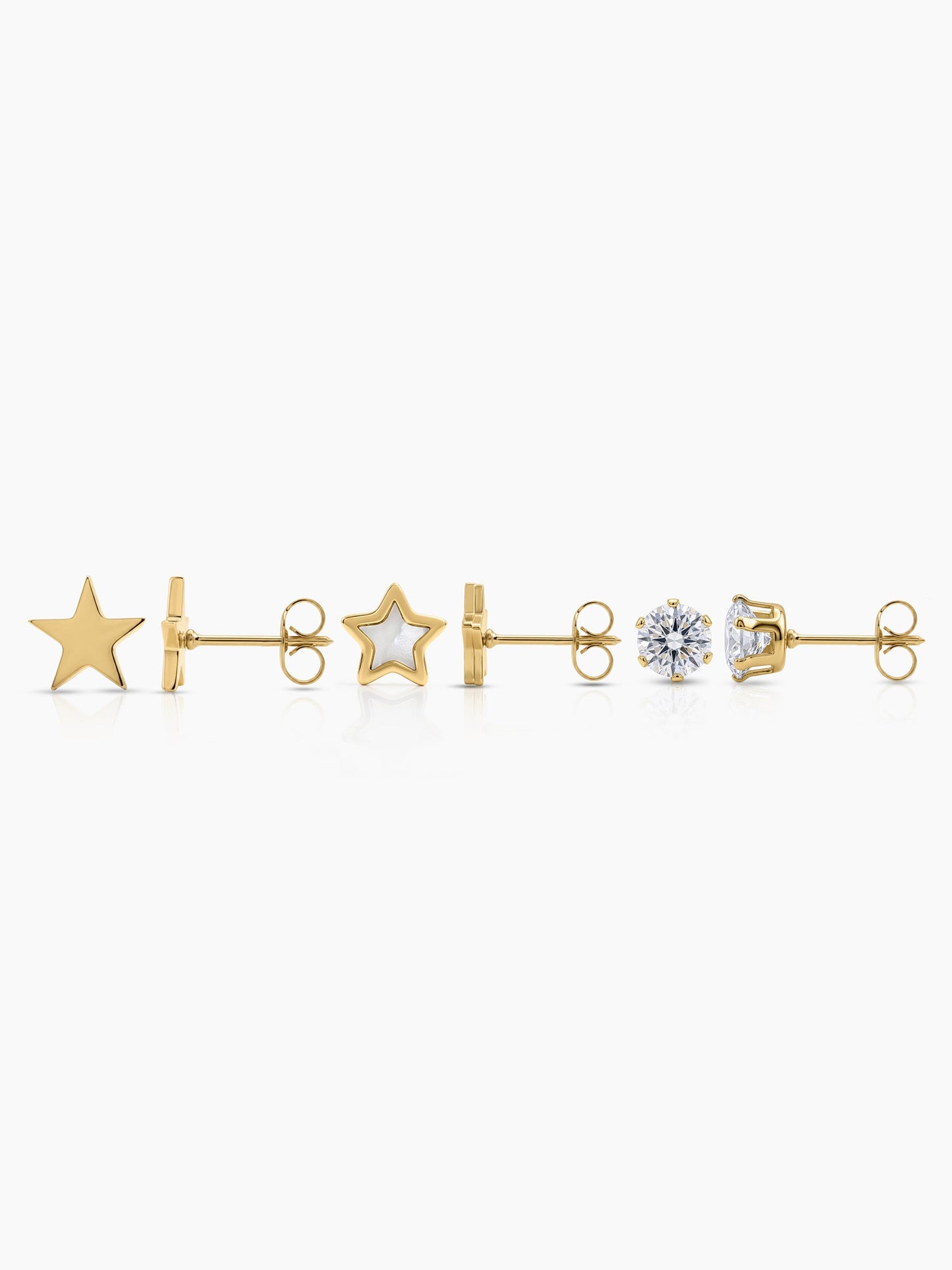 Orlena Star 18K Gold Plated Women's Earrings Set - Swashaa