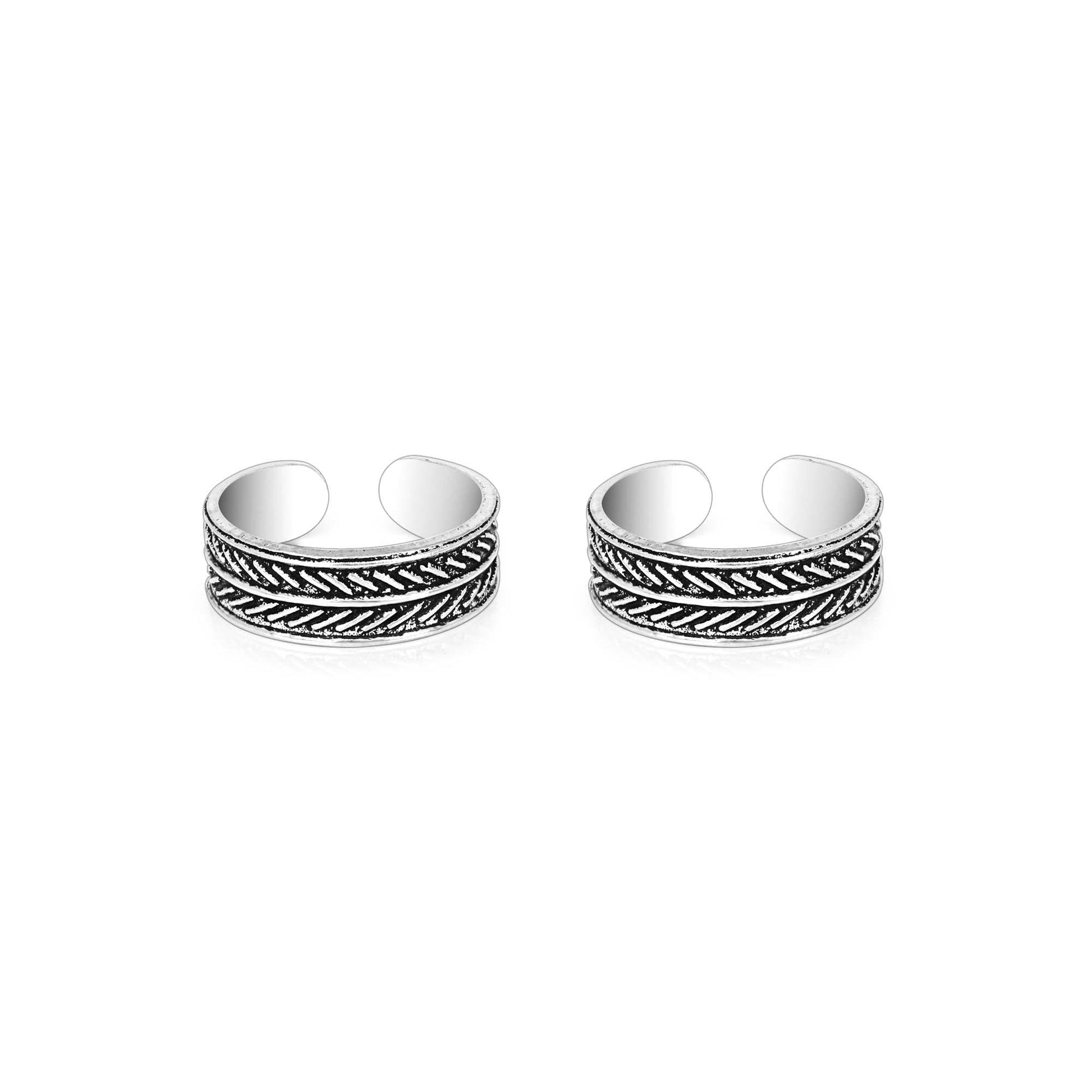 Line Motif Toe Ring