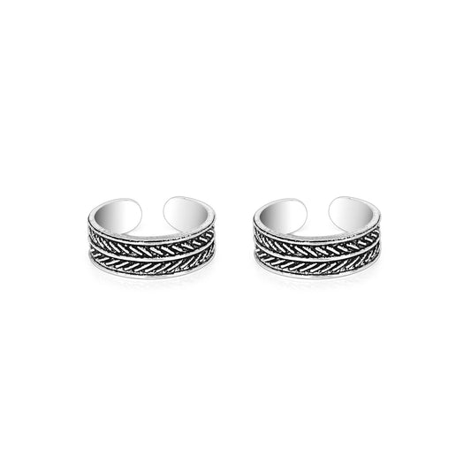 Line Motif Toe Ring