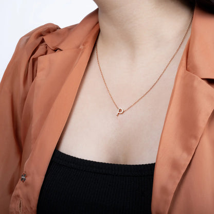 Posh P Initial Necklace