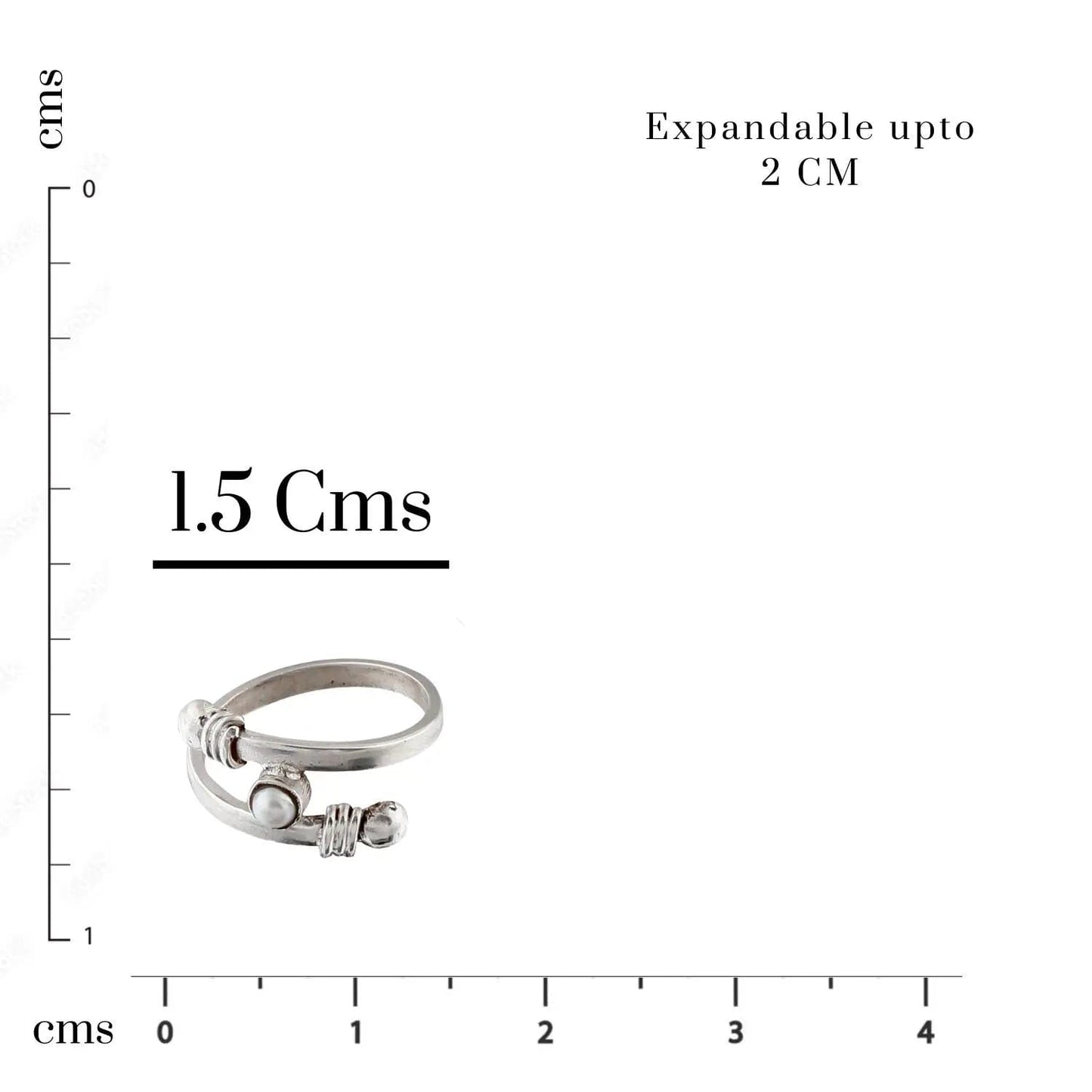 Pearl Adjustable Sterling 92.5 Sterling Silver Toe Ring (Pair)