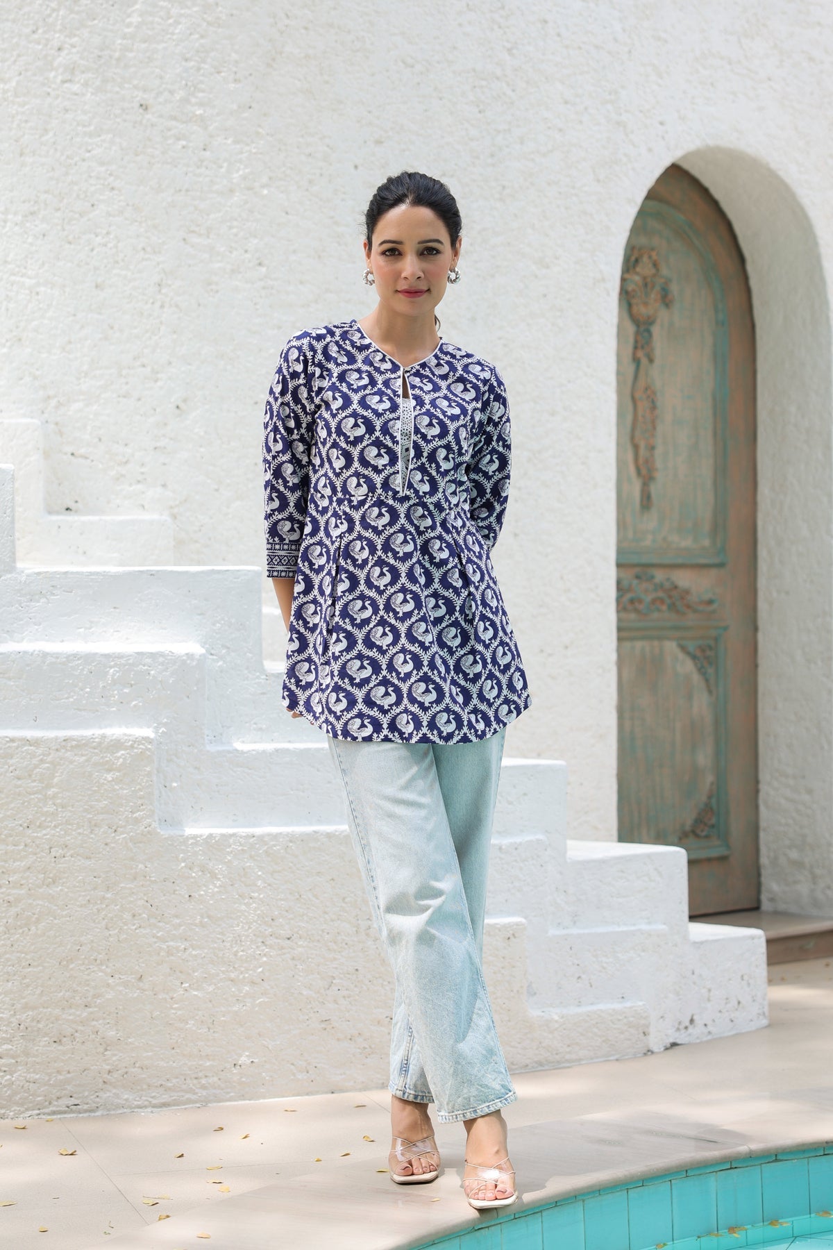 Printed Ethnic Cotton Kurti for Women