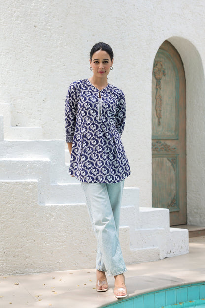 Printed Ethnic Cotton Kurti for Women