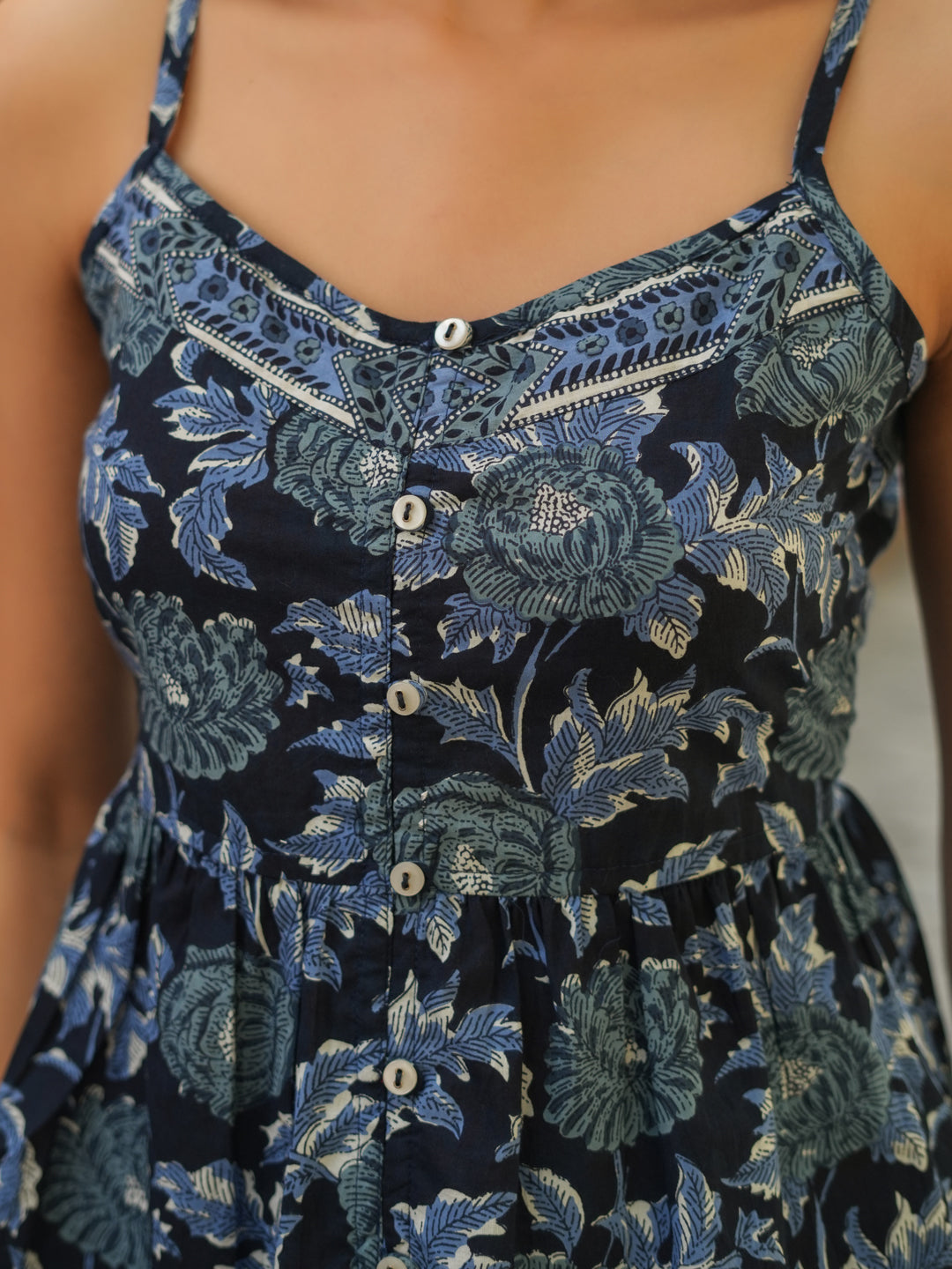 Printed Sleeveless Peplum Top