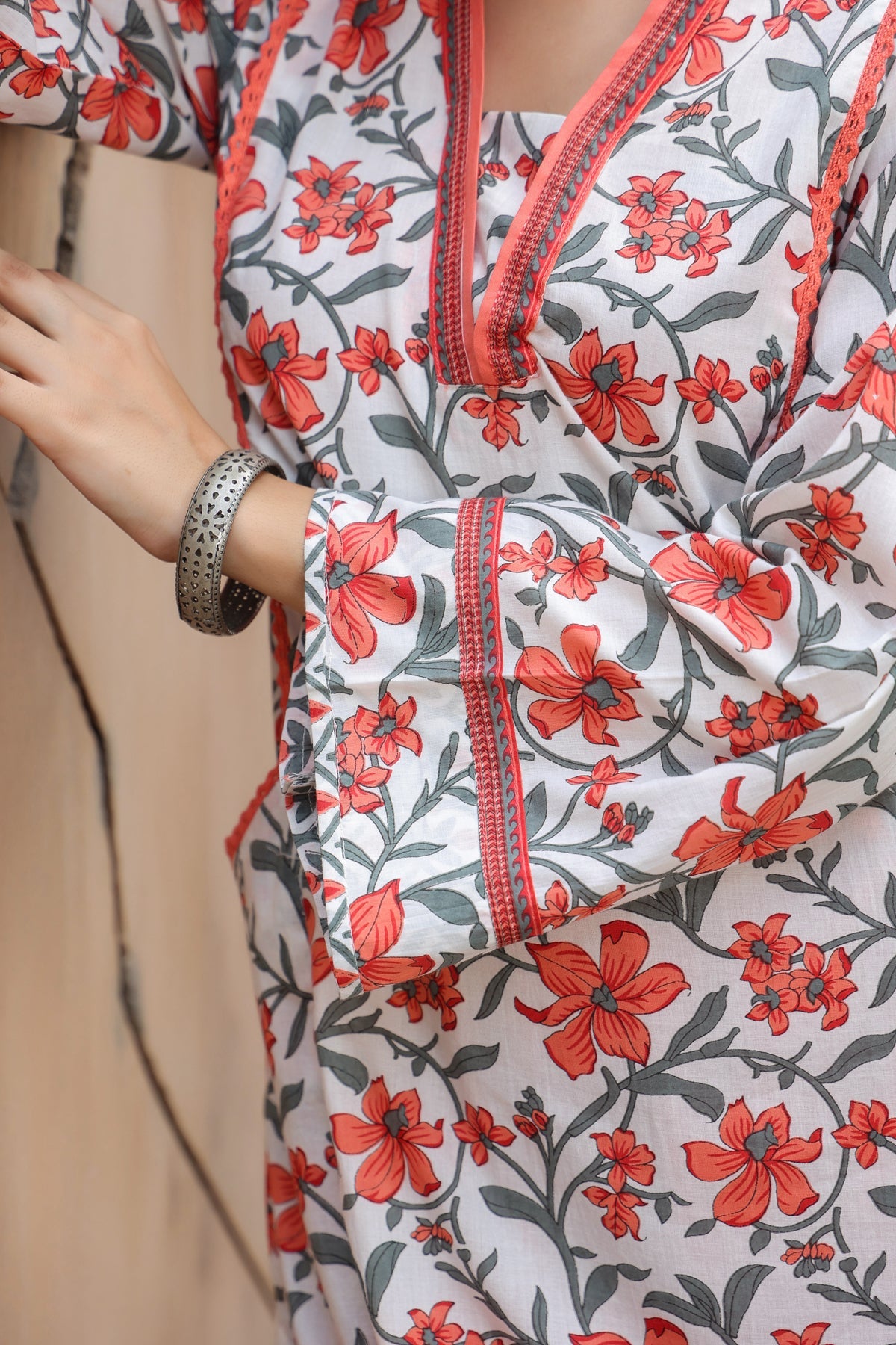 Printed ethnic kurta