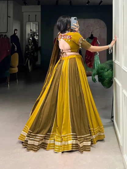 Pure Rayon Sequence Lace Gota Patti work Navratri Garba Special Chaniya Choli (Ready to Wear) Ethenika.com
