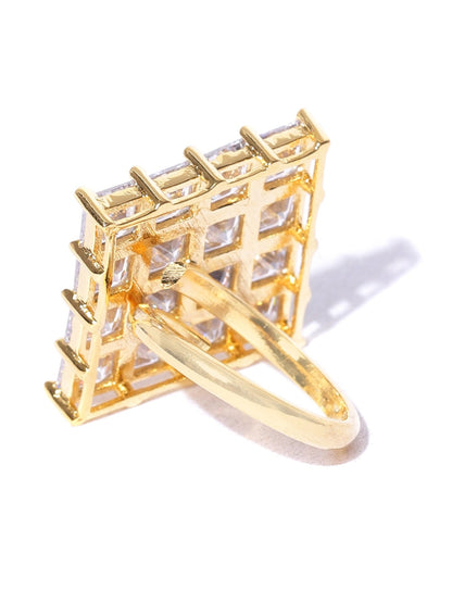 Geometric Shaped American Diamond Ring For Women And Girls