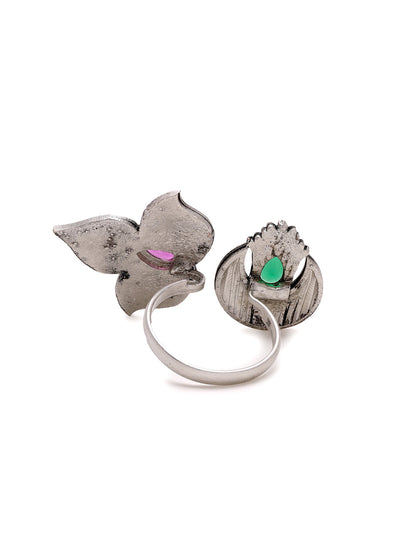 Priyaasi Exquisite Moon and Floral RIing