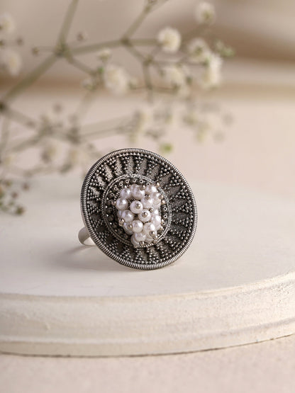 Priyaasi Oxidized Tribal Ring