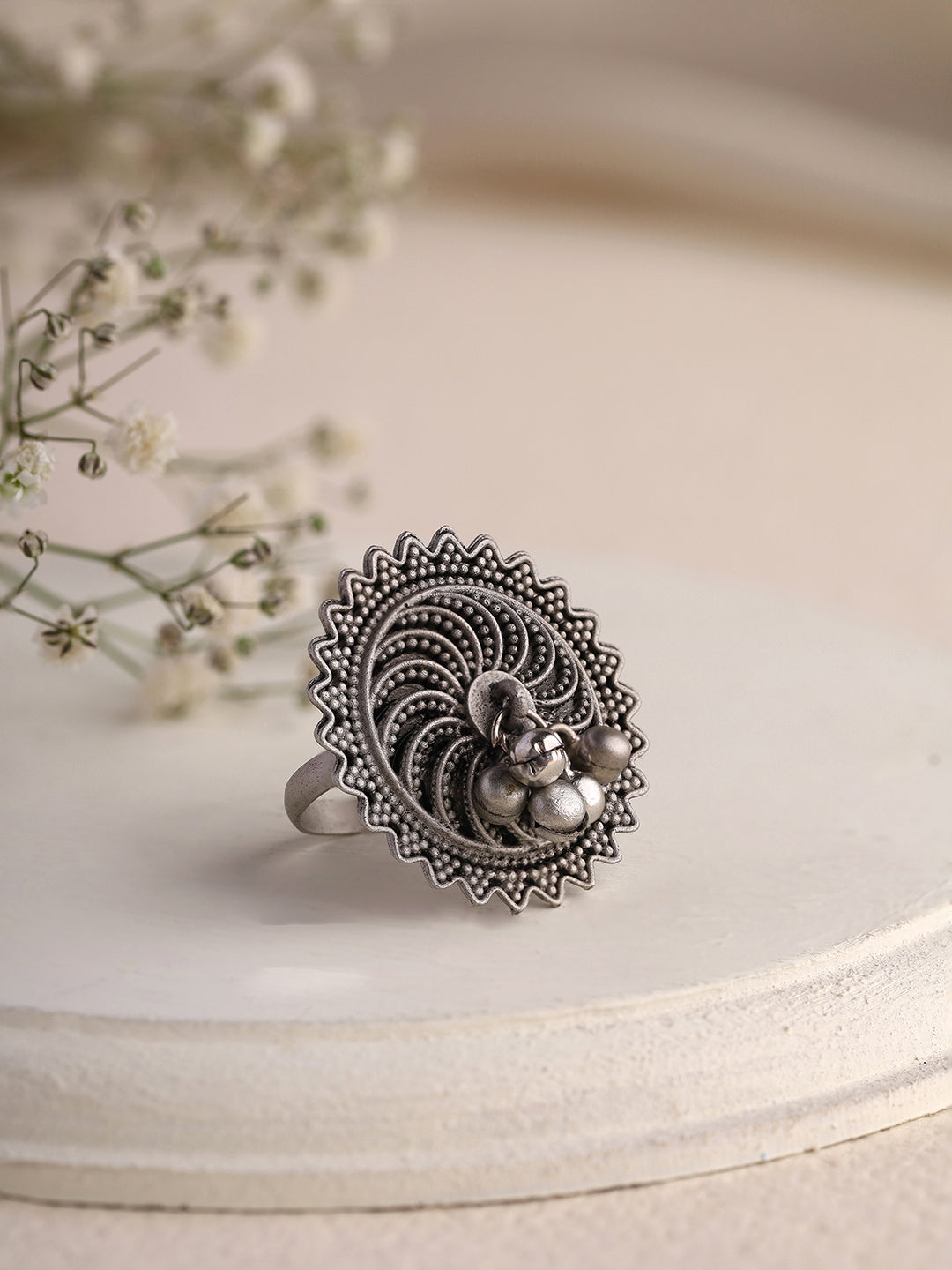 Priyaasi Tribal Oxidised Ring