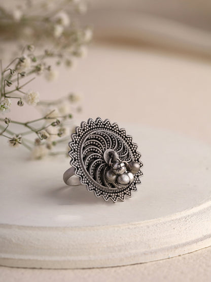 Priyaasi Tribal Oxidised Ring