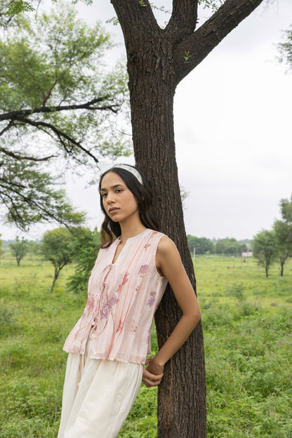 IVY BLUSH CHANDERI TOP