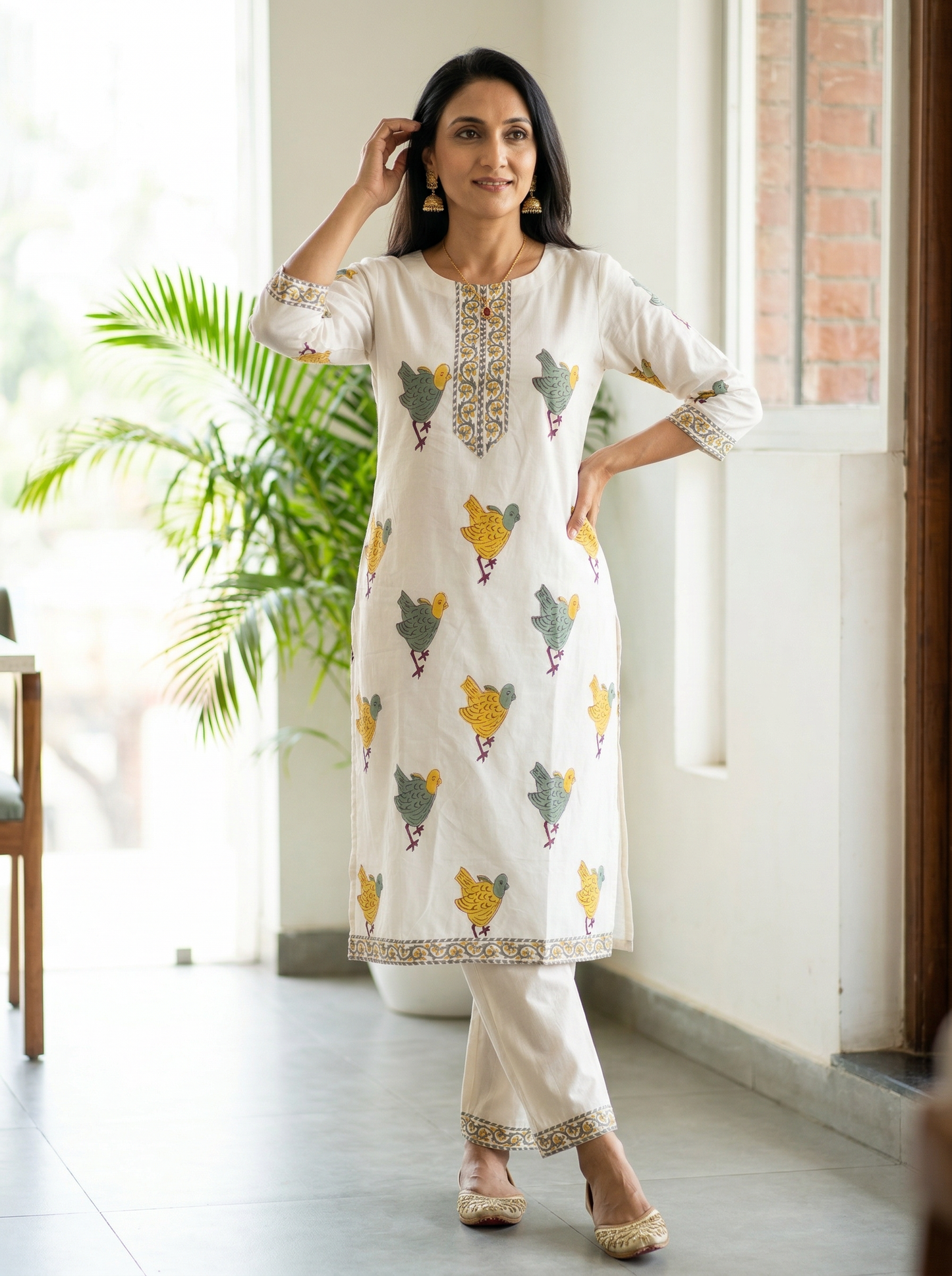 Bird Butta Premium Cotton Kurta