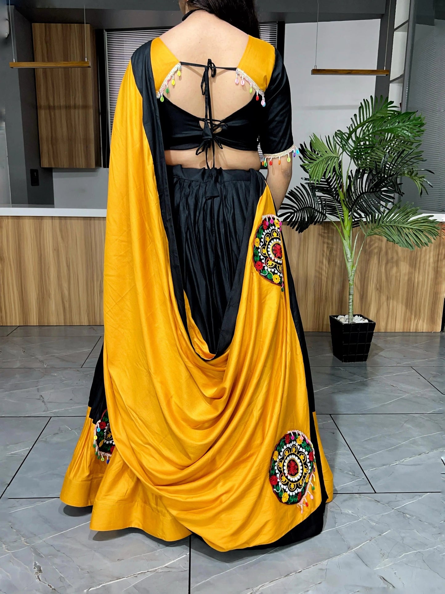 Rayon Cotton Kutchi Embroidery with Kodi Work Garba Special Designer Chaniya Choli (Ready to Wear) Ethenika.com