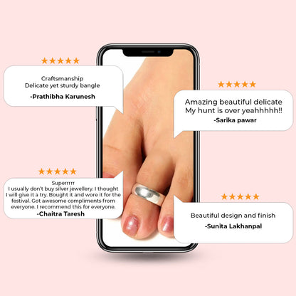 92.5 Sterling Silver Daily Swag Toe Ring (Pair)
