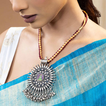 Oxidised Silver Ghungroo Necklace
