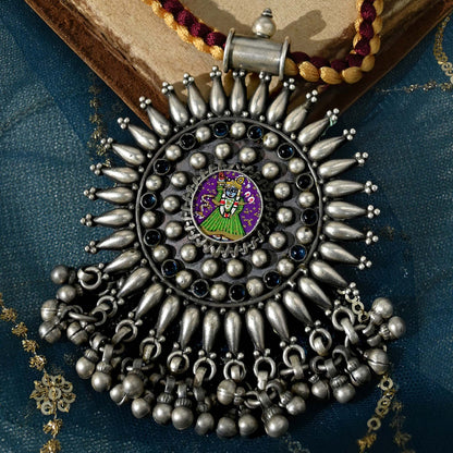 Oxidised Silver Ghungroo Necklace