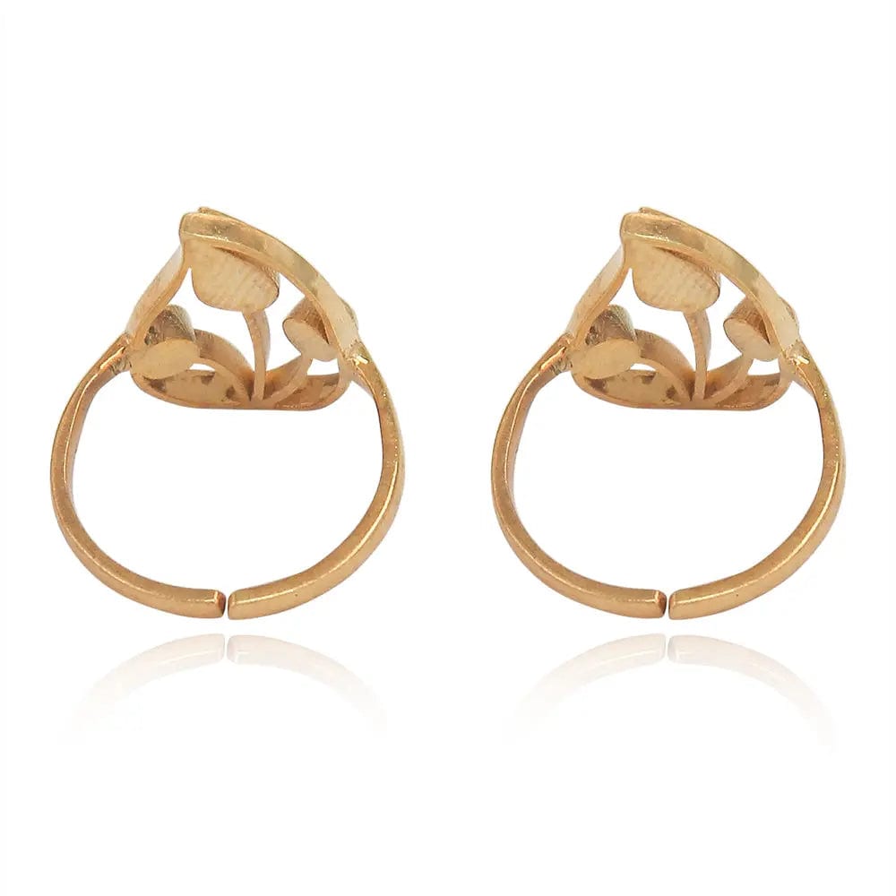 Silver 92.5 Aam Ras White Stone Toe Ring
