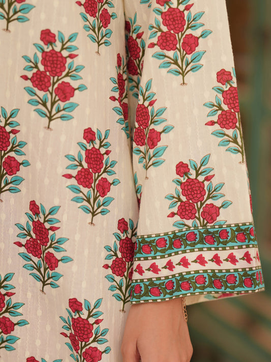 Women Ethnic Motifs Printed Pure Cotton Flared Sleeves A-Line Kurta