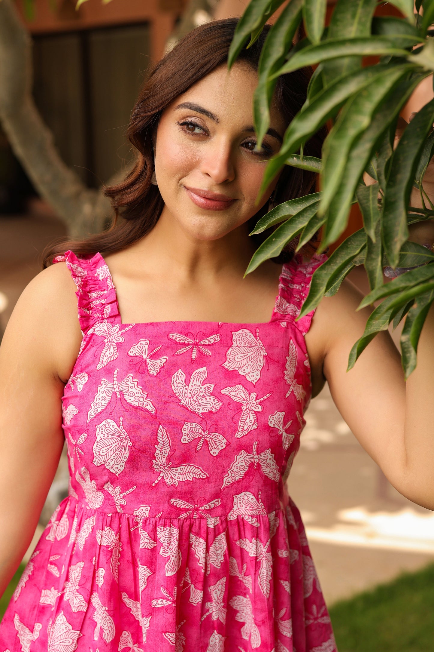 Women Print Cotton Peplum Crop Top