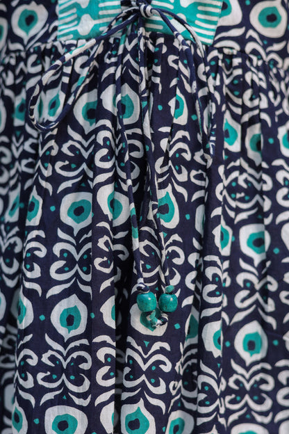 Women Printed Pure Cotton Peplum Top