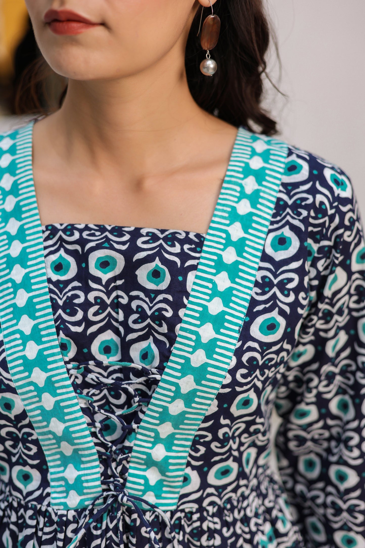 Women Printed Pure Cotton Peplum Top