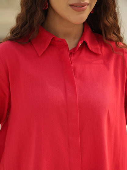 Women Shirt Collar Cotton Top