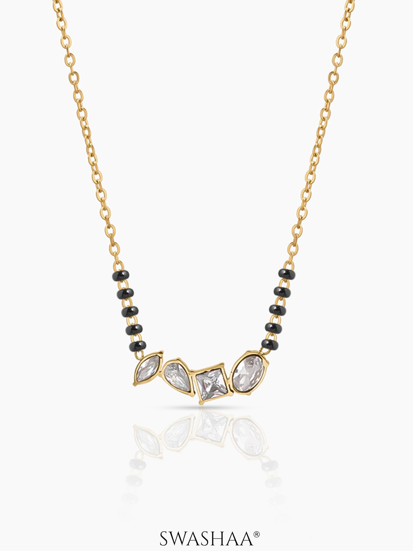 Sarila Diamond Cluster Mangalsutra - Swashaa