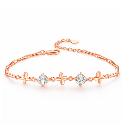 Silver Plated Clover Bracelet