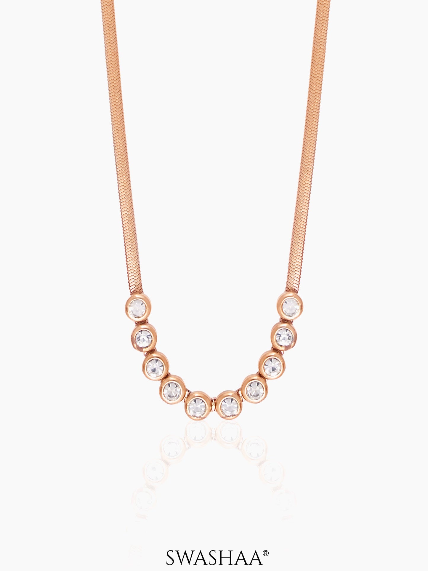 Senorita Diamond Rosegold Plated Necklace