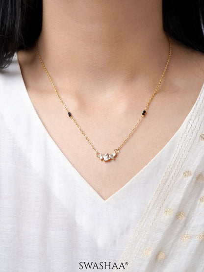 Shanvika Diamond Solitaire Minimal 18K Gold Plated Mangalsutra