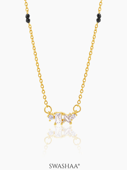 Shanvika Diamond Solitaire Minimal 18K Gold Plated Mangalsutra