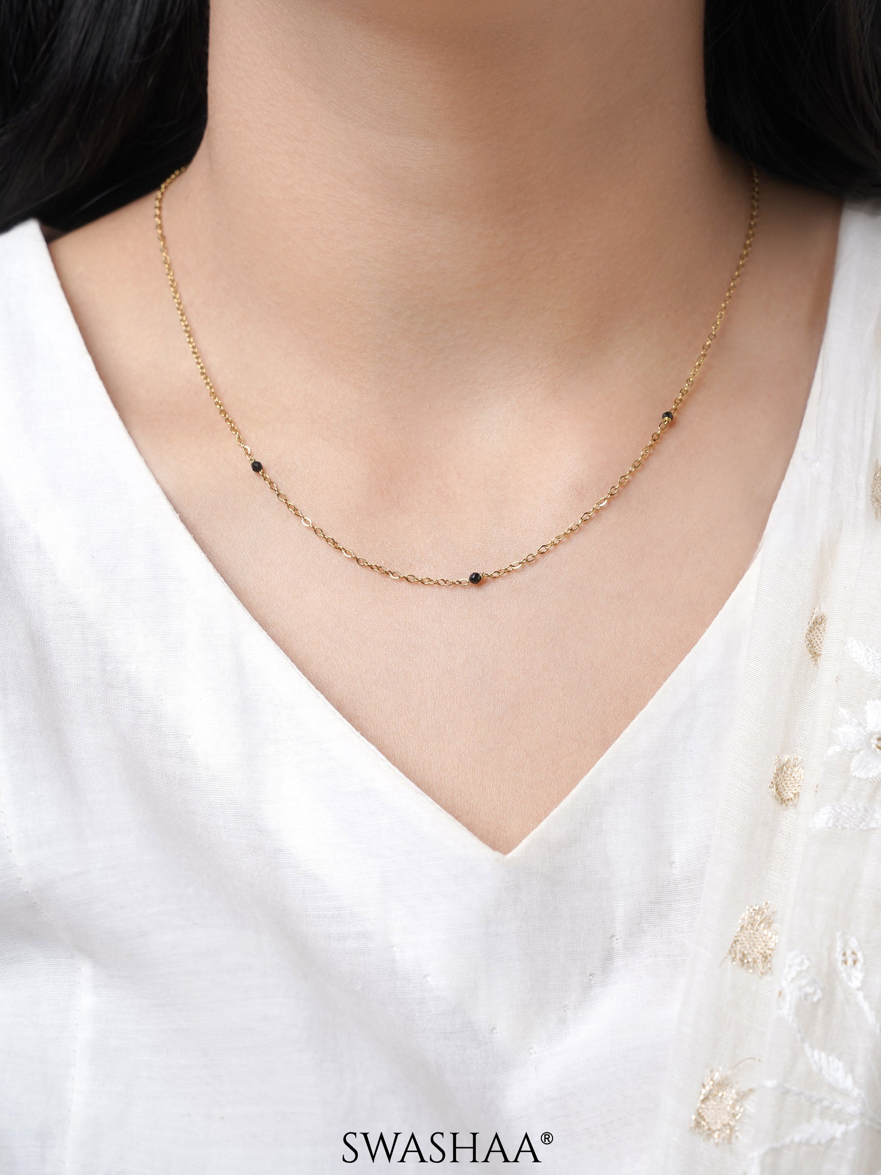 Sharvari Plain 18K Gold Plated Mangalsutra