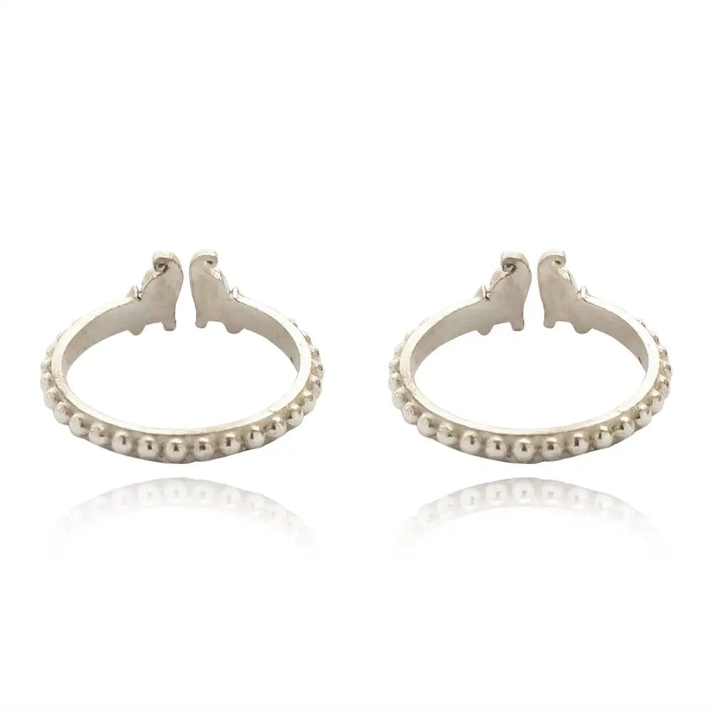 Silver 92.5 Small Elephant Toe Rings