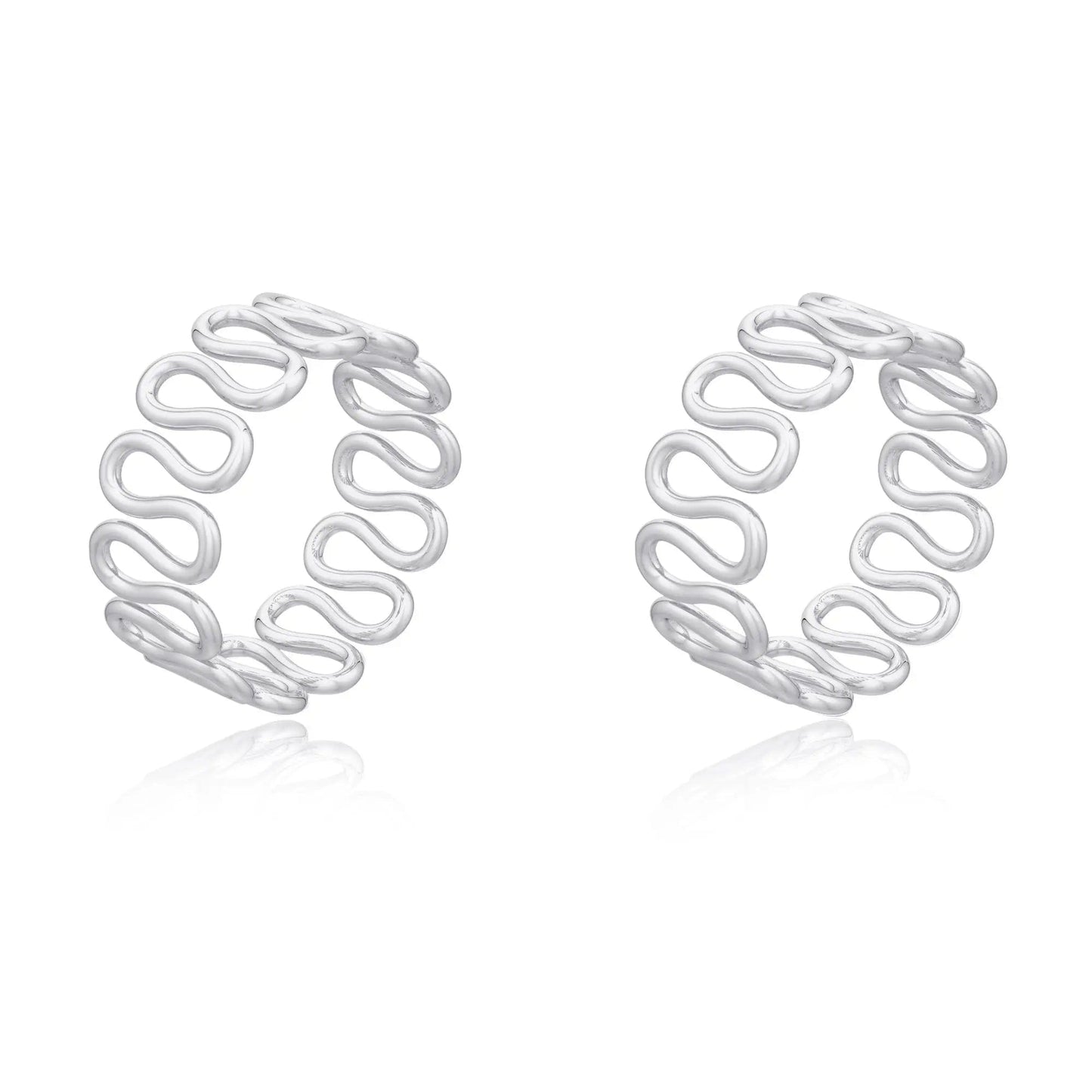92.5 Sterling Silver Cursive Toe Ring (Pair)