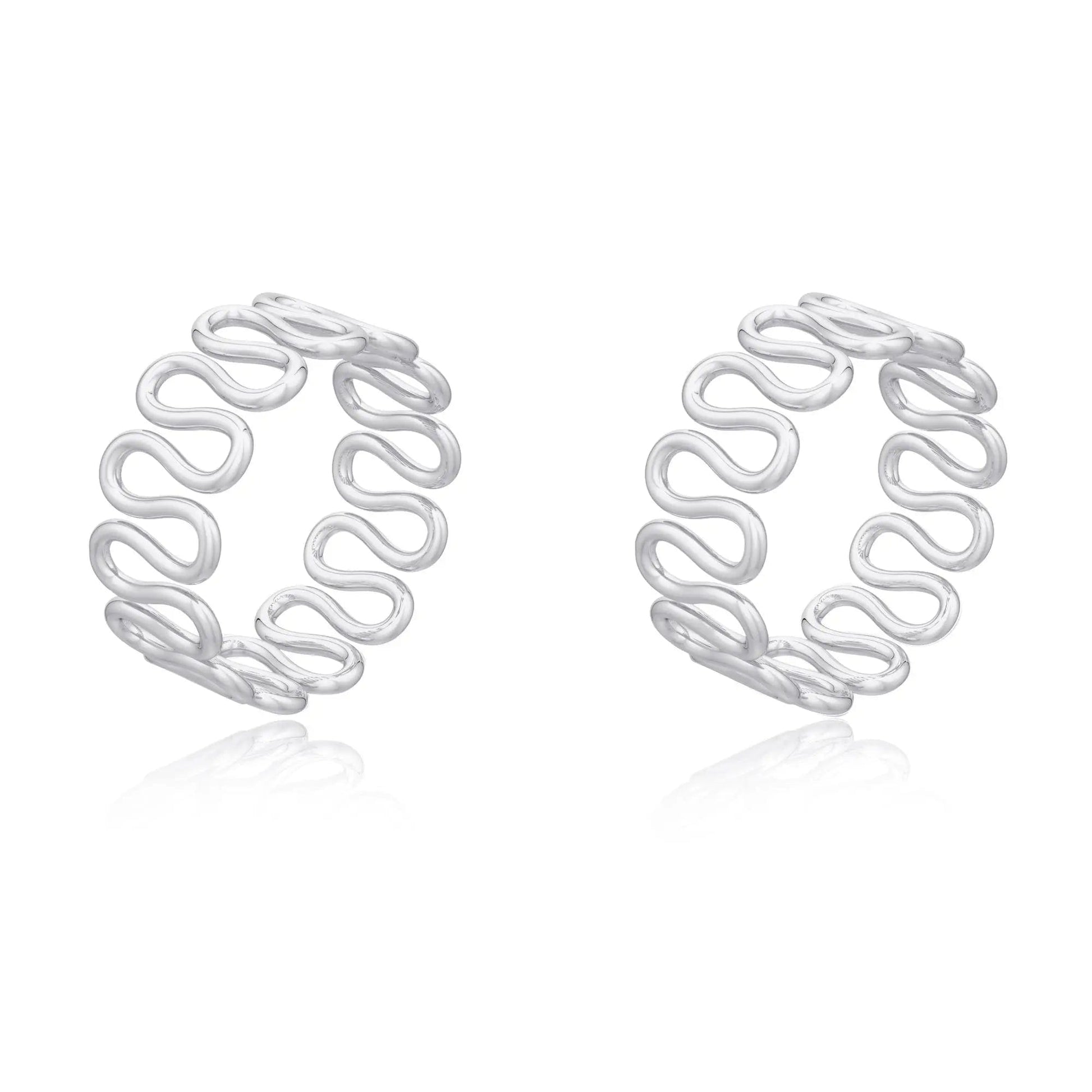 92.5 Sterling Silver Cursive Toe Ring (Pair)