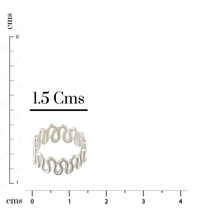 92.5 Sterling Silver Cursive Toe Ring (Pair)